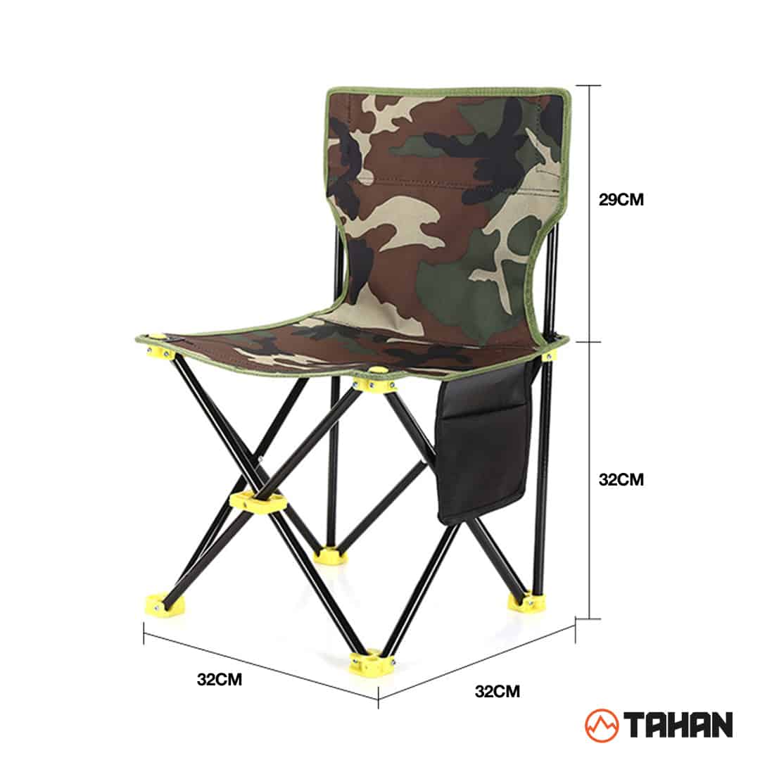 TAHAN Outdoor Portable Camping Chair, camping chair, portable camping chair, compact camping chair, low back camping chairs, compact folding camping chairs