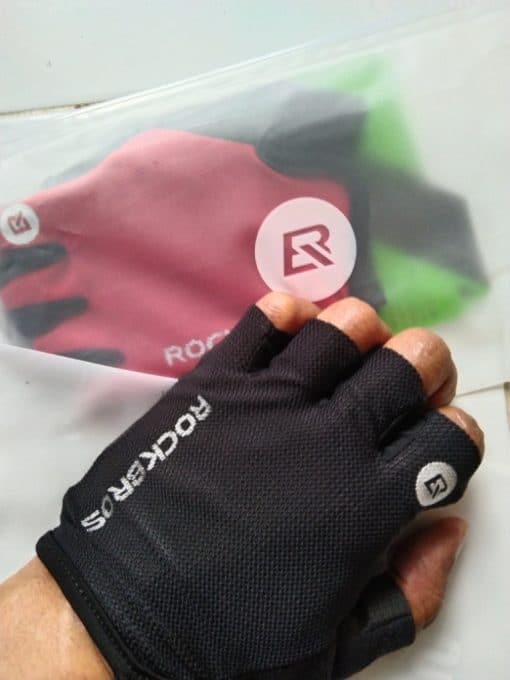 Rockbros Half-Finger Cycling Gloves, PTT Outdoor, Locke Brothers Cycling Gloves Half finger Gloves Men and Women Non slip Breathable Mountain Bike Riding Equipment Bicycle Gloves4,