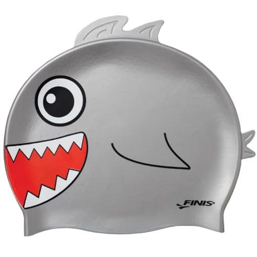 FINIS Animal-Shaped Silicone Swim Head Cap, PTT Outdoor, SHARK,