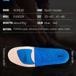 AONIJIE Running Silicone Insoles, PTT Outdoor, aonijie running insoles size chart,