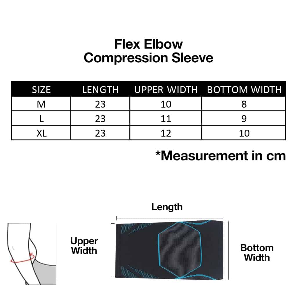 Flex Elbow Compression Sleeve, elbow wrap, elbow compression sleeve, arm brace, copper elbow sleeve, elbow sleeves