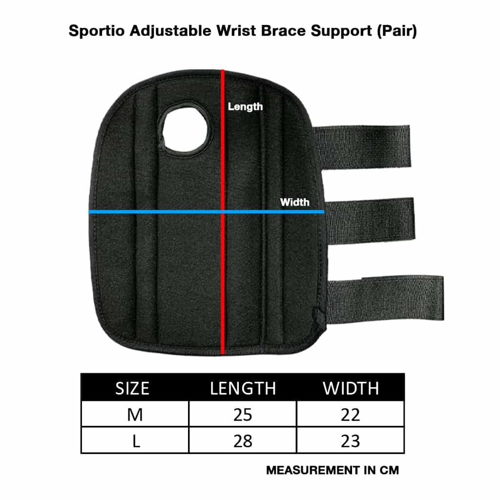 Sportio Adjustable Wrist Brace Support, wrist brace, wrist support, sports bracer, arm bracer, hand bracer
