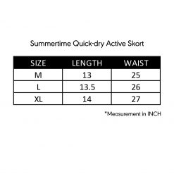 Summertime Quick-Dry Active Skort, PTT Outdoor, Summertime Quick dry Active Skort Size,