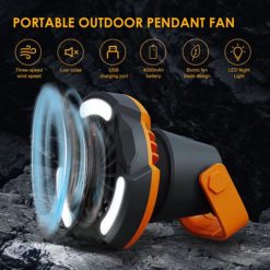 2-in-1 Portable Tent Fan with LED Light, PTT Outdoor, 2 in 1 Portable Tent Fan with LED Light 4,
