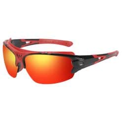 TBF HD Polarized IK10 Sports Sunglasses, PTT Outdoor, TBF HD Polarized Sports Sunglasses Fire Red,