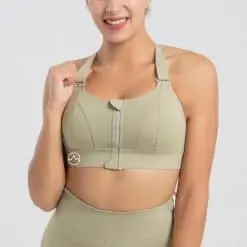 TAHAN Elite Performance Zip-Front Sports Bra, PTT Outdoor, TAHAN Elite Performance Zip Front Sports Bra Green,