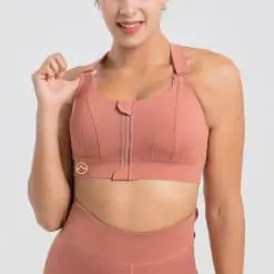 TAHAN Elite Performance Zip-Front Sports Bra, PTT Outdoor, TAHAN Elite Performance Zip Front Sports Bra Pink,