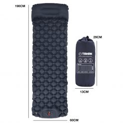 TAHAN EZ Inflatable Sleeping Pad with Pillow and Built In Pump, PTT Outdoor, Tahan Inflatable Pillow with Built in Press Pump 1,
