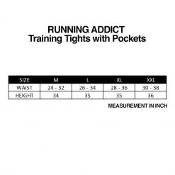 RUNNING ADDICT Training Tights with Pockets, training tights, running tights, training leggings, running leggings, men's training tights