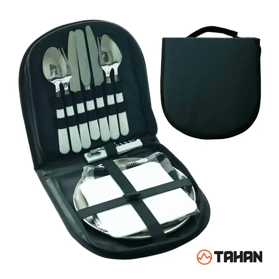 TAHAN Stainless Steel Portable Cutlery Set, portable cutlery, travel utensil set with casing, portable cutlery set with case, travel utensils with case,cutlery set portable