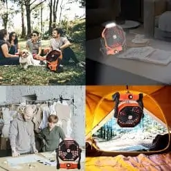 X3/X6 Rechargeable Camping Fan with LED Lantern, PTT Outdoor, X2 Rechargeable Camping Fan with LED Lantern 5,