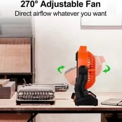 X2 Rechargeable Camping Fan with LED Lantern, PTT Outdoor, X2 Rechargeable Camping Fan with LED Lantern 6,