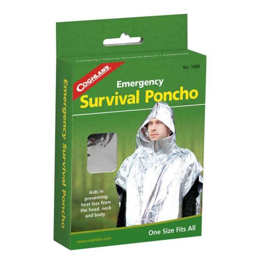 COGHLAN'S Emergency Survival Poncho, emergency blanket, survival blanket, jacket poncho, water resistant, raincoat, survival tool, survival coat