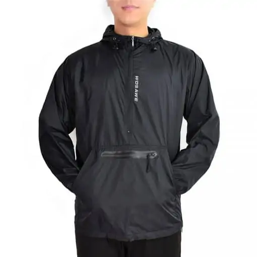 WOSAWE Hooded Windbreaker, raincover, top, cardigan, jacket, mens wear, men wear, man, women, woman, unisex, casual, windproof, water resistant, baju sejuk, winter soldier, hood, tutup kepala, raining, rainy, outer wear