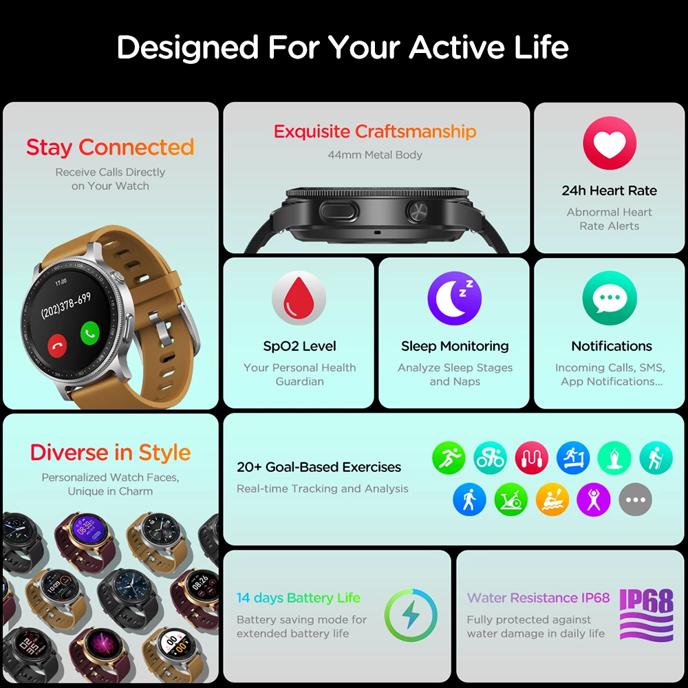 ZEBLAZE GTR2 Smartwatch 9 ZEBLAZE GTR2 Smartwatch, smart watch, jam tangan pintar, android, ios, smartwatch apps, running watch, cycling watch, jam, watches, men watch, unisez watch, rubber silicon, apple watch, samsung watch, zeblaze, lenovo, oppo, waterproof, water resistance, resistant, outdoor watch, GTS 2, GTR, fun keep, compatible, lightweight