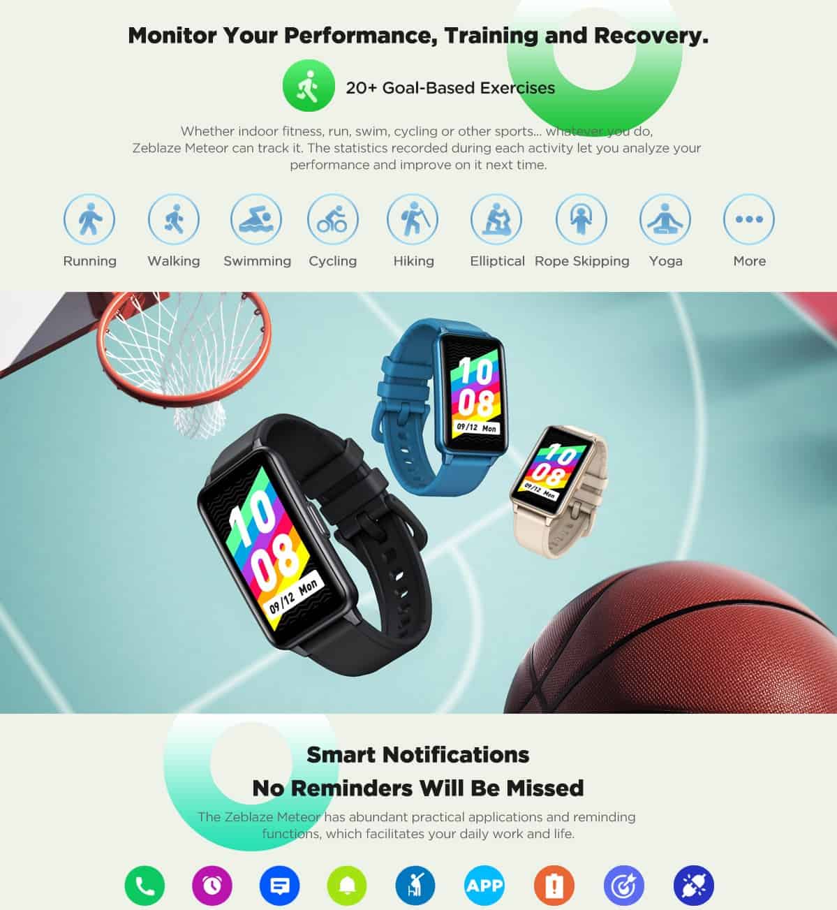 ZEBLAZE Meteor Smartwatch 14 ZEBLAZE Meteor Smartwatch, smart watch, jam tangan pintar, android, ios, smartwatch apps, running watch, cycling watch, jam, watches, men watch, unisez watch, rubber silicon, apple watch, samsung watch, zeblaze, lenovo, oppo, waterproof, water resistance, resistant, outdoor watch, GTS 2, GTR, fun keep, compatible, lightweight
