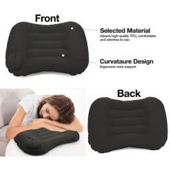 Inflatable Pillow with Built-in Press Pump, air cushion, sleeping pad, sleeping pillow, travel pillow, airplane pillow, neck pillow, inflatable pillow,  inflatable travel, pillow inflatable camping pillow, blow-up pillow self-inflating pillow