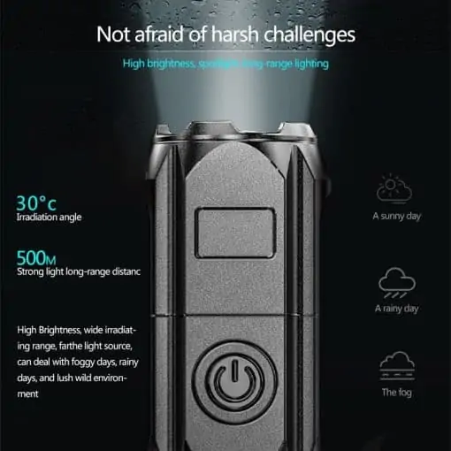 Rechargeable Tactical LED Flashlight, PTT Outdoor, Rechargeable Tactical LED Flashlight 8,