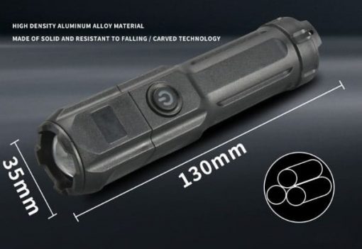 Rechargeable Tactical LED Flashlight, PTT Outdoor, Rechargeable Tactical LED Flashlight 9,