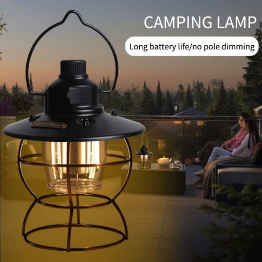 Retro Lantern with USB Rechargeable Power Bank