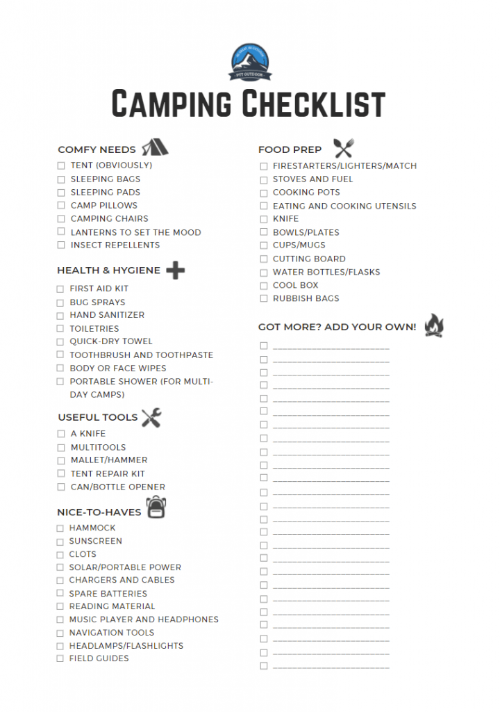 The Ultimate Camping Checklist