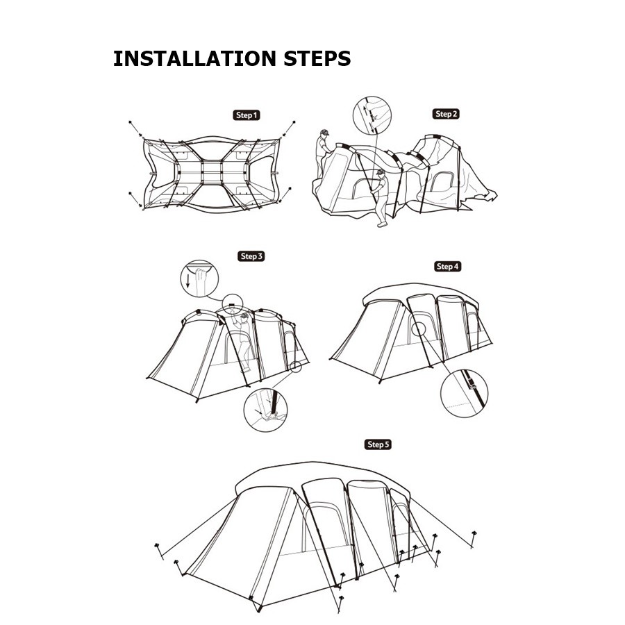 NATUREHIKE Cloud Vessel Fast Build Tunnel Quick Open Tent