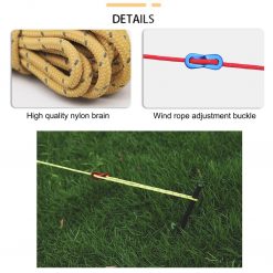 Reflective Tent Cords with Guylines Tensioner, PTT Outdoor, Reflective Tent Cords with Guylines Tensioner 7 1,