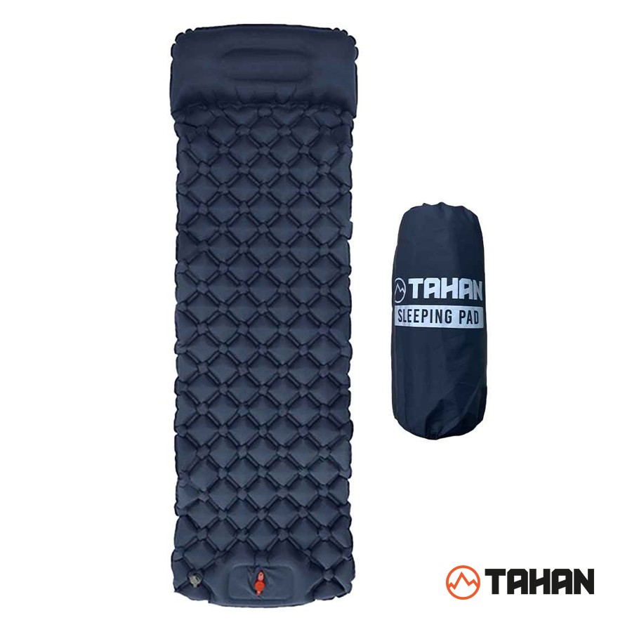 Best Gifts for Campers, PTT Outdoor, TAHAN Inflatable Sleeping Pad with Pillow and Built In Pump,