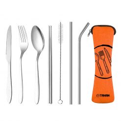 TAHAN 7 PCS Travel Utensils Set, PTT Outdoor, Tahan Cutlery Set min,