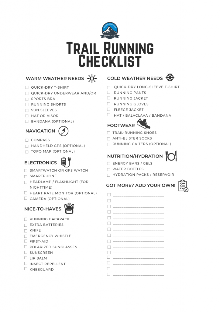 Trail Running Checklist