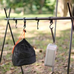 Camping Triangle Storage Rack, camping storage rack, camping hanging rack, triangle camping rack, triangle hanging rack, camping triangle rack, removable hook, plastic, PE, stainless steel, Movable hooks