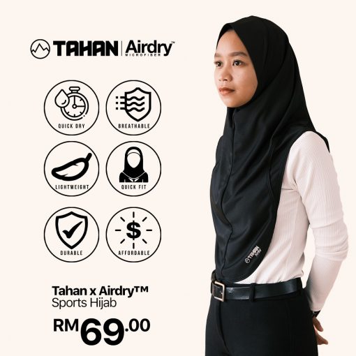 TAHAN x Airdry™ Sports Hijab, PTT Outdoor, TAHAN AIRDRY HIJAB,