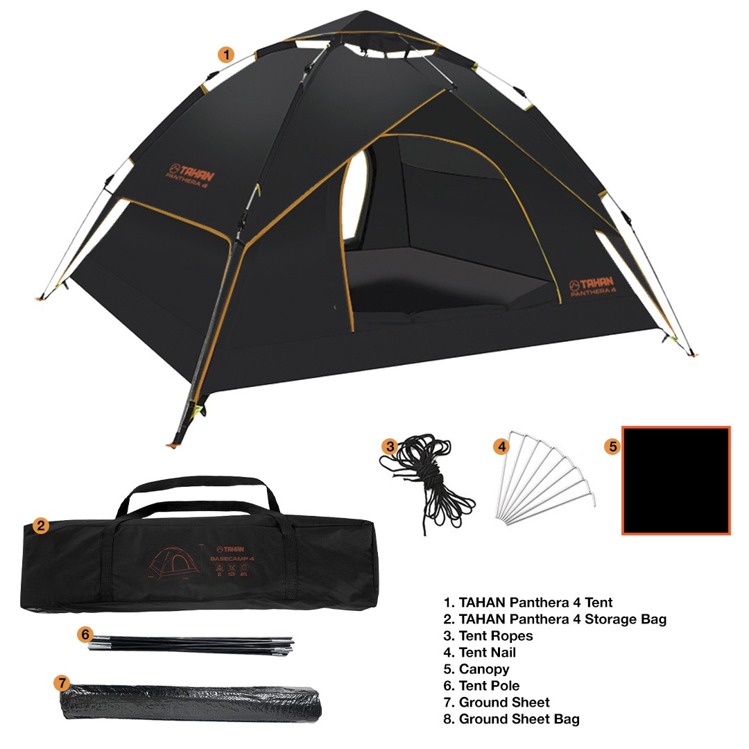 TAHAN Special Combo, PTT Outdoor, TAHAN Panthera 4 Automatic Tent 1,