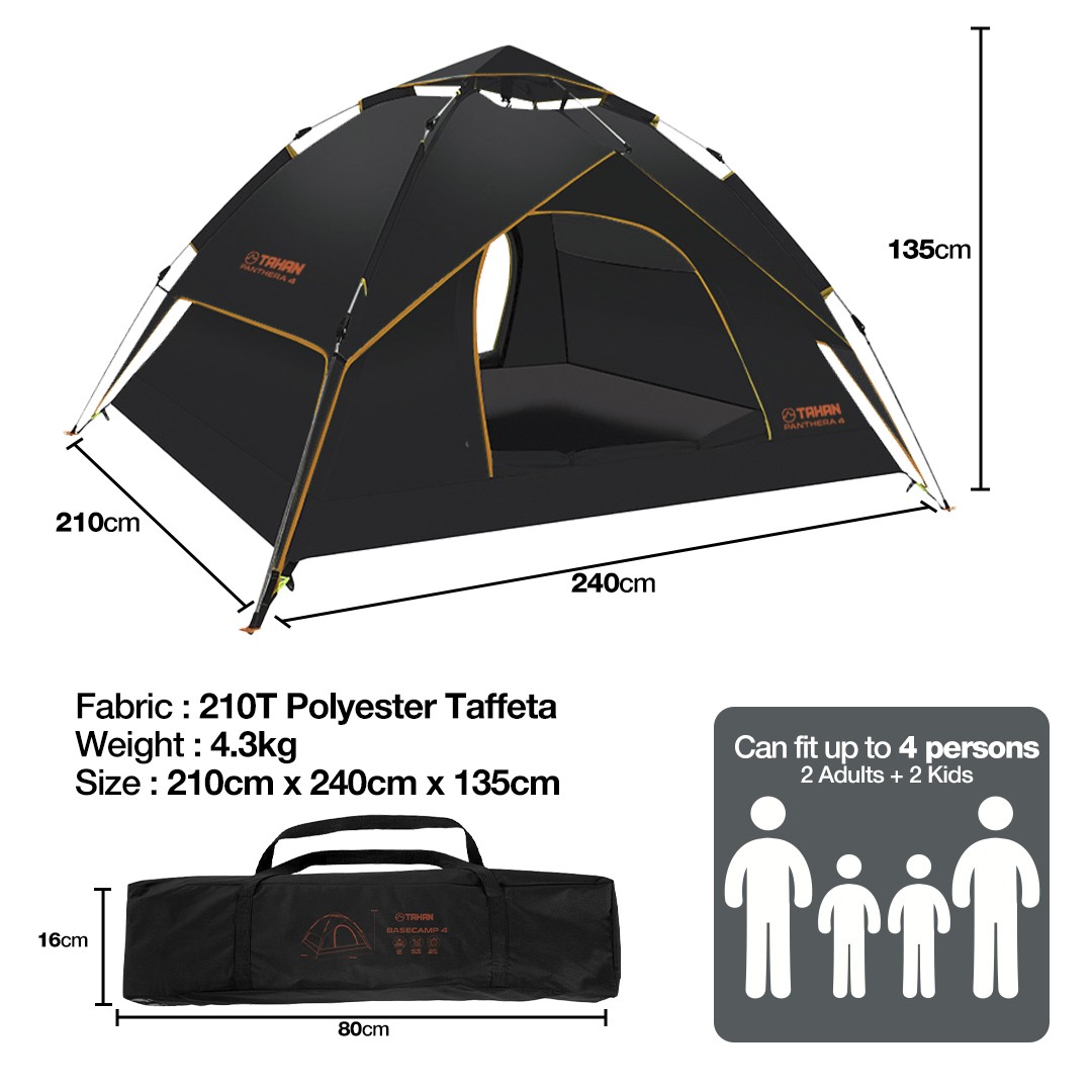 TAHAN Panthera 4 Automatic Tent, PTT Outdoor, TAHAN Panthera 4 Automatic Tent 7,