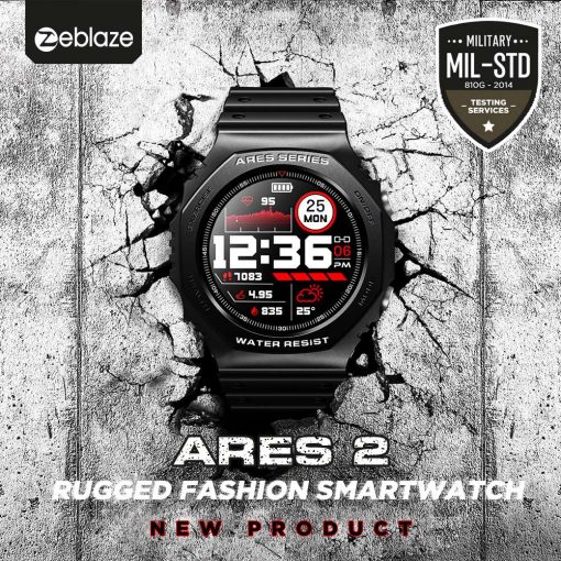 ZEBLAZE Ares 2 Fitness Tracker, PTT Outdoor, Zeblaze Ares 2 Bluetooth Smartwatch 1 09 inch Touch Screen Blue 496301 0,