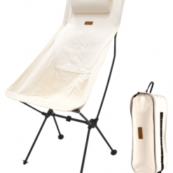 High Back UltraLight Camp Chair, PTT Outdoor, white bg no shadow designify,