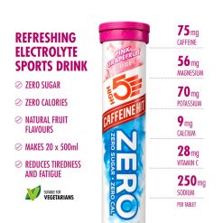 HIGH5 Zero Electrolyte Sports Drink, PTT Outdoor, HIGH5 Zero Caffeine Hit Pink Grapefruit2,