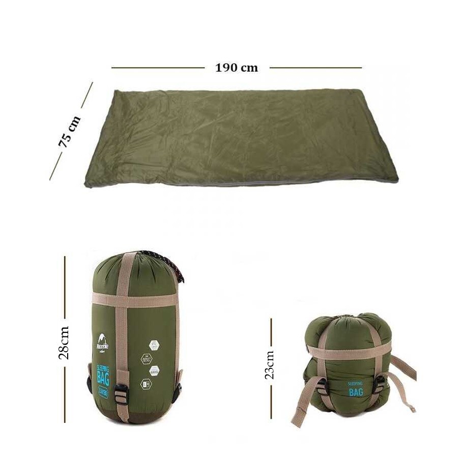TAHAN Basecamp 4 Camping Combo Set, PTT Outdoor, NATUREHIKE Compression Ultralight Sleeping Bag Green Size 2,