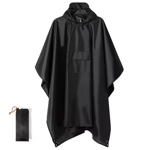 3-in-1 Hooded Rain Poncho, PTT Outdoor, ,