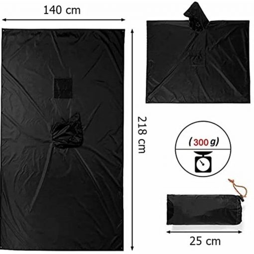 3-in-1 Hooded Rain Poncho, PTT Outdoor, 3 in 1 poncho rain,