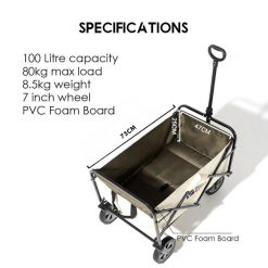 Hiking Main Category Page, PTT Outdoor, MOBI GARDEN Trolley Wagon 100L Litre 7,