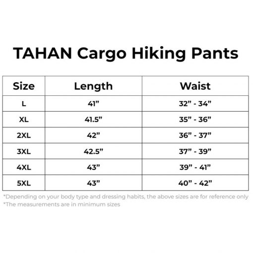 TAHAN Cargo Hiking Pants, PTT Outdoor, TAHAN Cargo Hiking Pants Size 1,