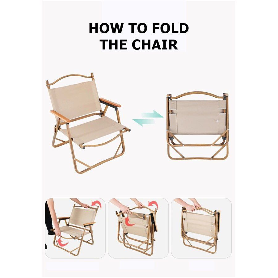Woodgrain Folding Camping Chair