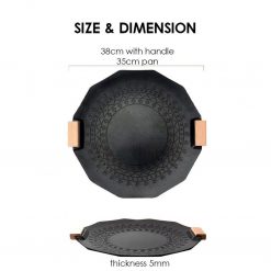 Non Stick Korean Grill Pan (Maifan Stone Coating), PTT Outdoor, Non Stick Korean Grill Pan Maifan Stone Coating 4,