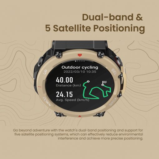 AMAZFIT T-Rex 2 GPS Smartwatch, PTT Outdoor, T,