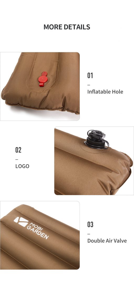 MOBI GARDEN Single Inflatable Sleeping Pad, PTT Outdoor, 79d55036713a0c52eadc4e2a50019cb1,