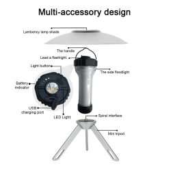 3-in-1 Luminary Mini LED Lighthouse Tripod, PTT Outdoor, Luminary Mini LED Lighthouse Tripod 04,