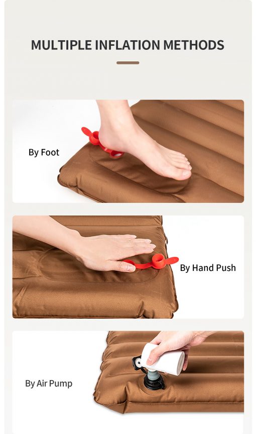 MOBI GARDEN Single Inflatable Sleeping Pad, PTT Outdoor, a37479a1e519fef6cb937a97d08e3efc,