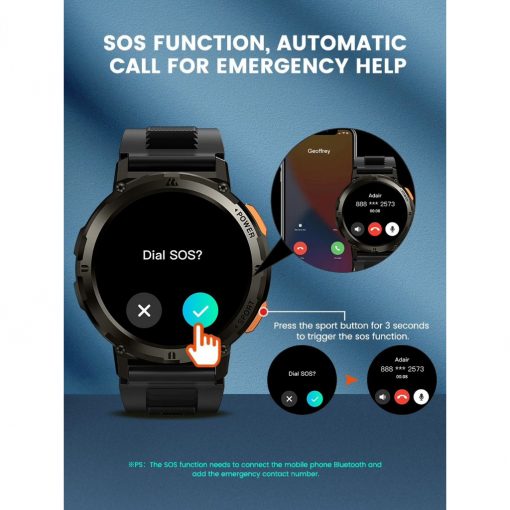 KOSPET TANK T2 Ultra smartwatch, PTT Outdoor, my 11134207 23030,