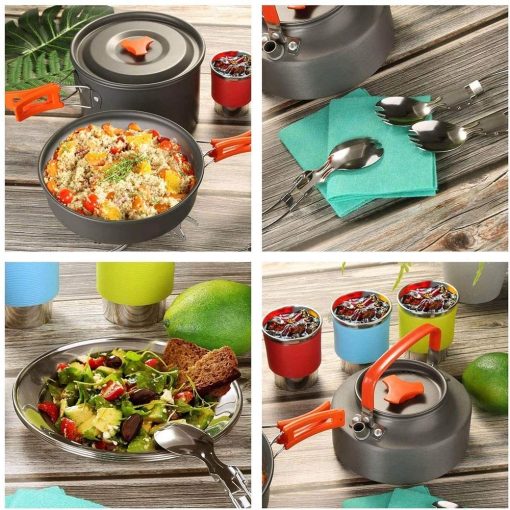 Camping Cookware Mess Kit, PTT Outdoor, Camping Cookware Mess Kit Camping,